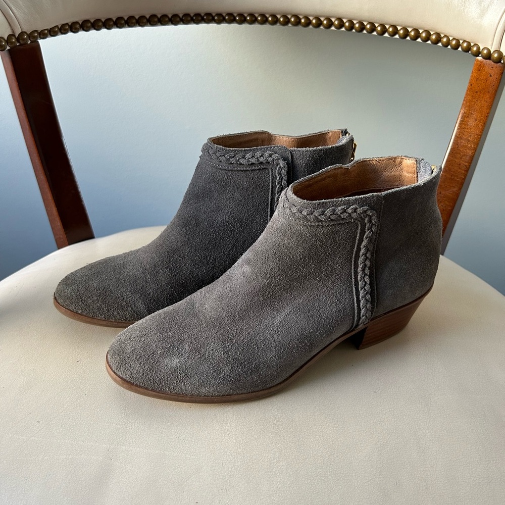 Rowen taupe grey suede ankle boots